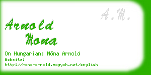 arnold mona business card